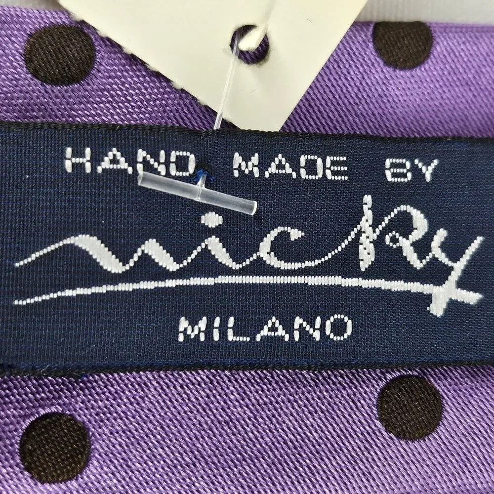 VINTAGE MICKY MILANO HAND MADE 100% SILK TIE 4
